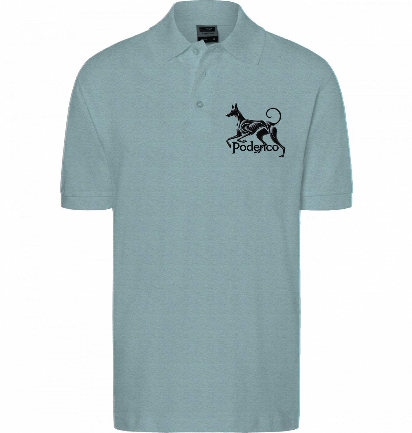 Unisex Polo shirt mit Podenco Motiv