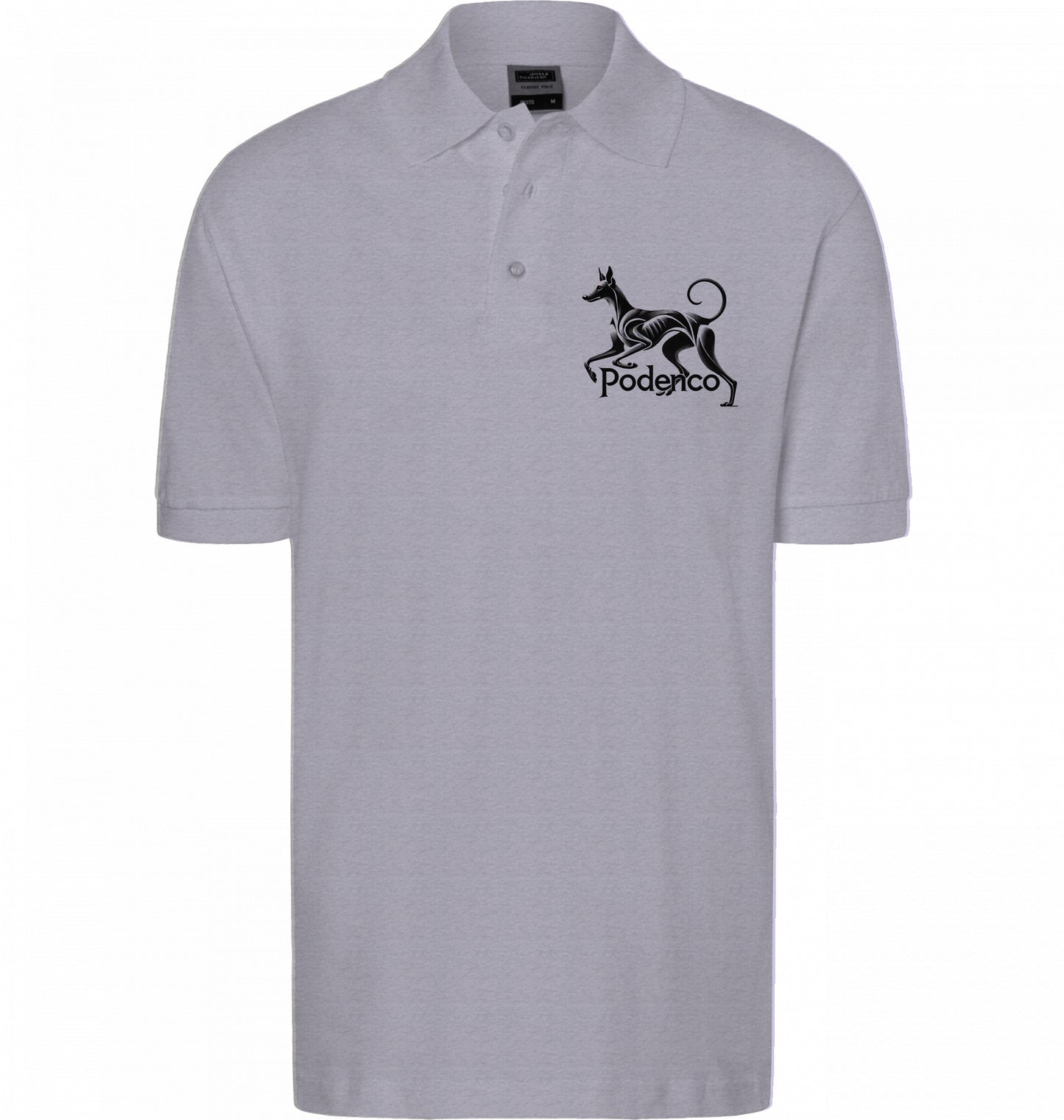 Unisex Polo shirt mit Podenco Motiv