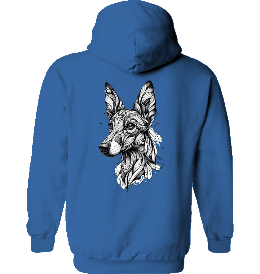 Hoodie mit Podenco Tattoo Motiv
