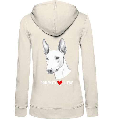 Zip Hoodie aus der B+C Collection mit Podenco Motiv