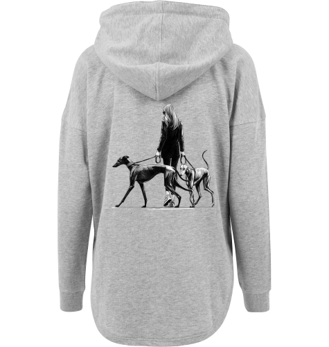 Ladies Oversized Hoodie mit Galgo Motiv