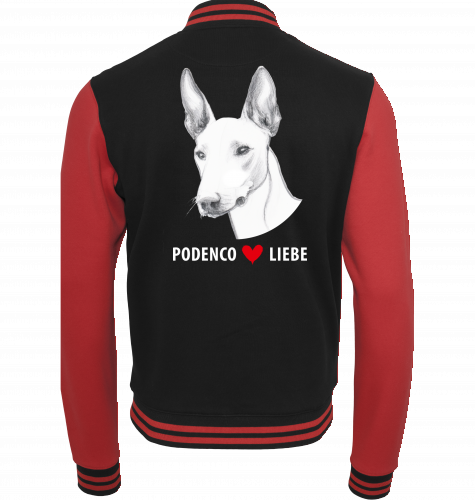 College Jacke mit Podenco Motiv