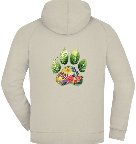 French Terry Zip Hoodie mit Pfote Motiv