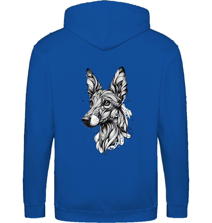 Zip Hoodie mit Podenco Tattoo Motiv