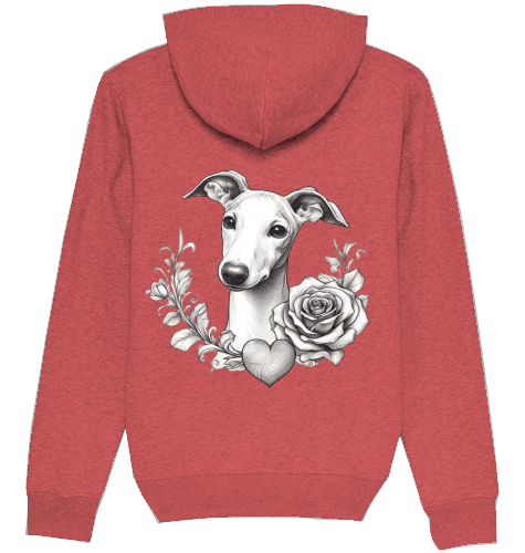 Iconic Unisex Hoodie Whippet Motiv Grösse L-XL