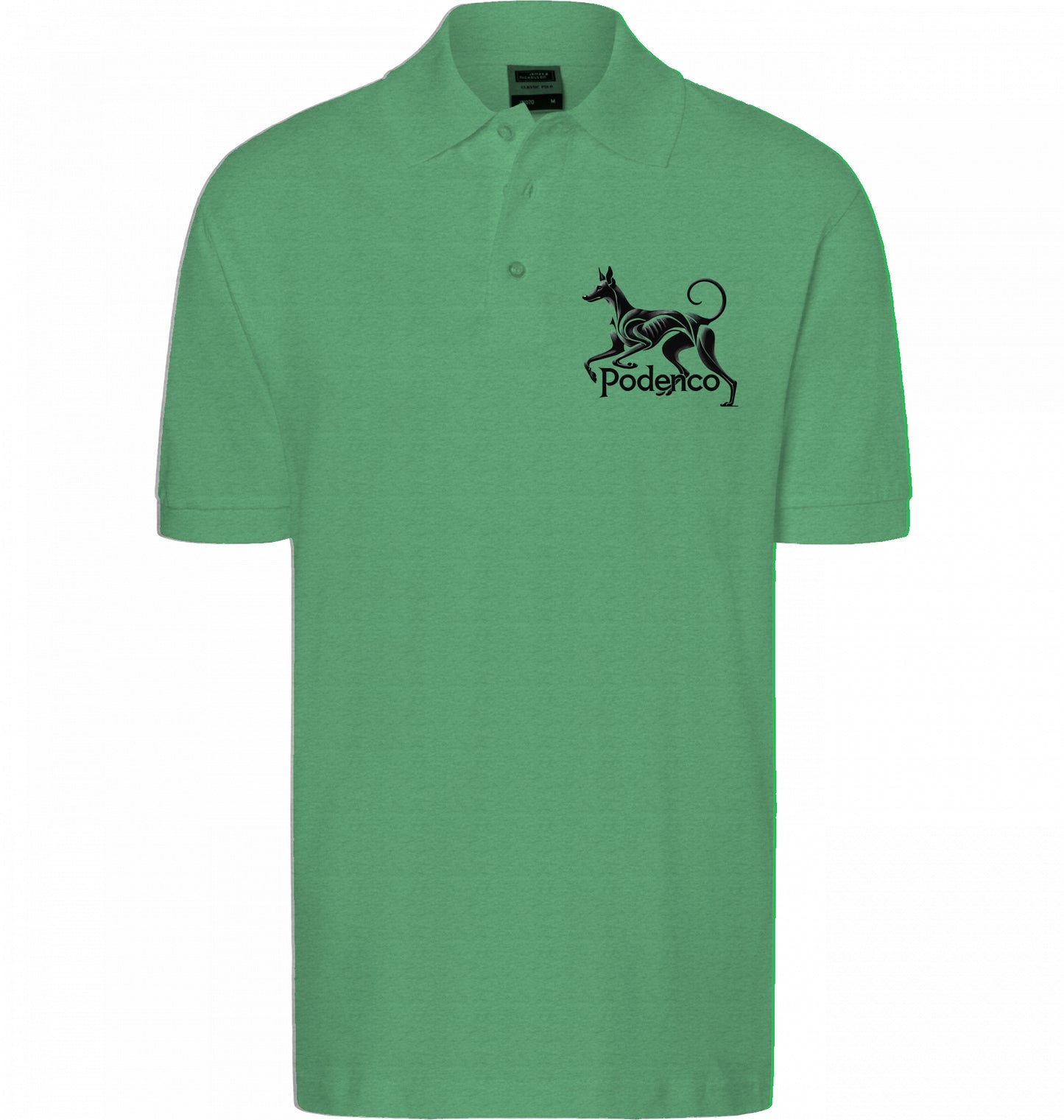Unisex Polo shirt mit Podenco Motiv
