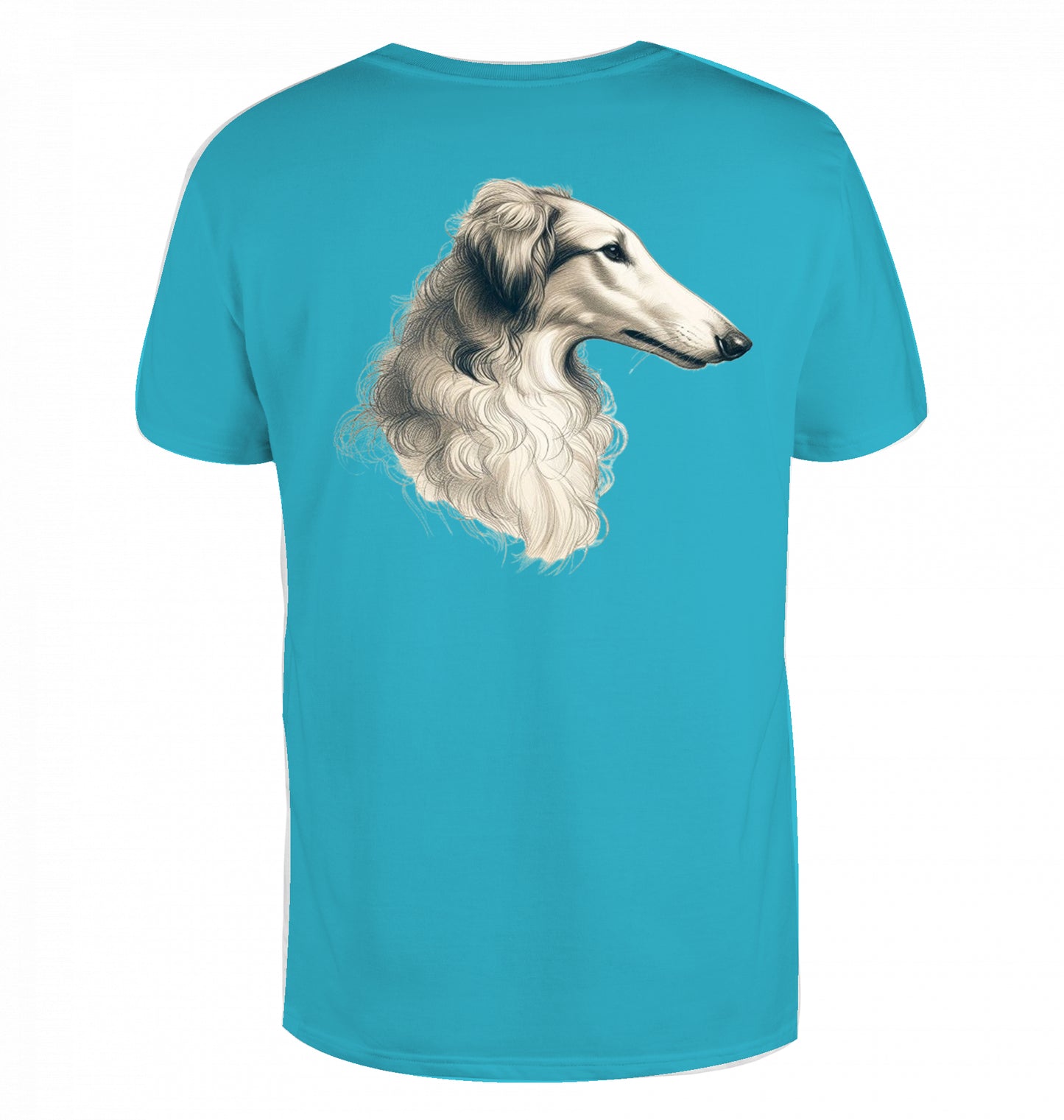T-Shirt mit Barsoi Kopf Motiv  XS-M