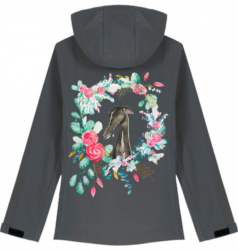 Softshelljacke Stella Discover mit Galgo Motiv