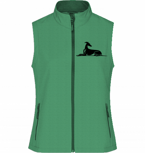 Softshell Weste mit Galgo world Champion Motiv Beidseitiger Druck