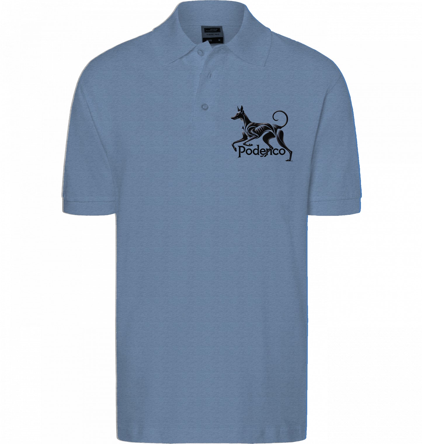 Unisex Polo shirt mit Podenco Motiv