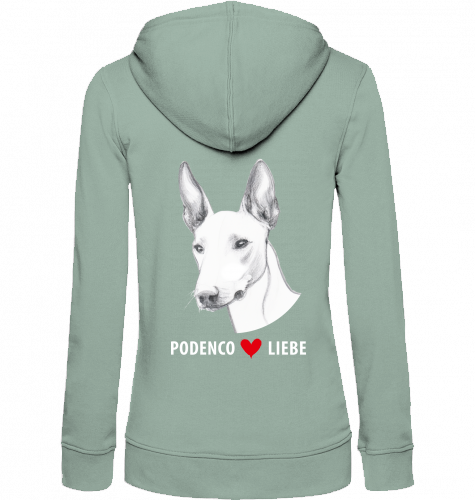 Zip Hoodie aus der B+C Collection mit Podenco Motiv