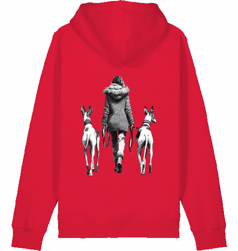 Basic Unisex Hoodie mit Podenco Walk Motiv