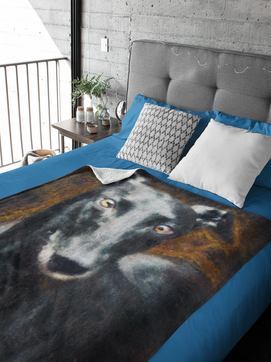 Premium Decke Flanell Greyhound Motiv 021