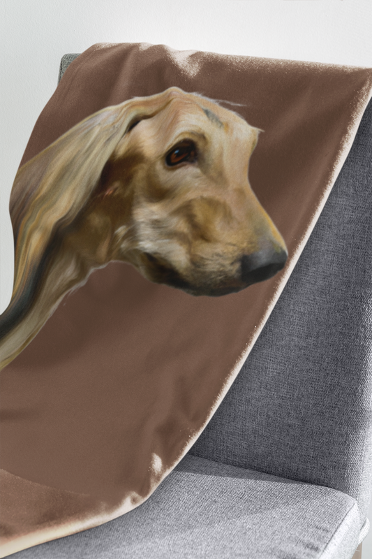 Premium Decke Flanell Saluki Motiv 036